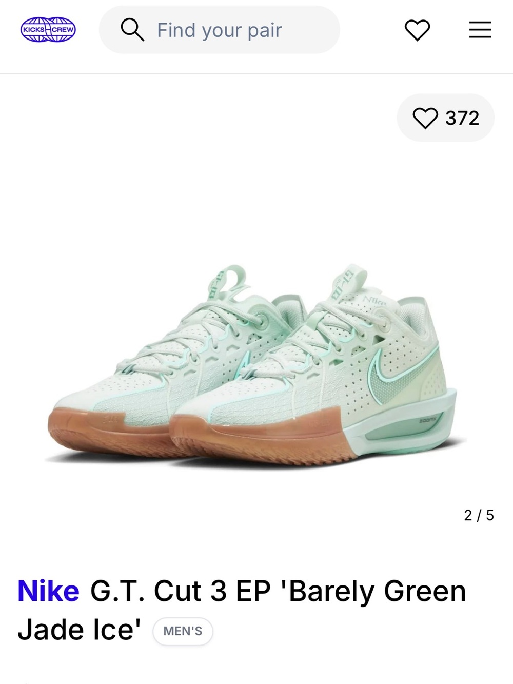 Nike GT Cut 3 Bsrely green jade ice